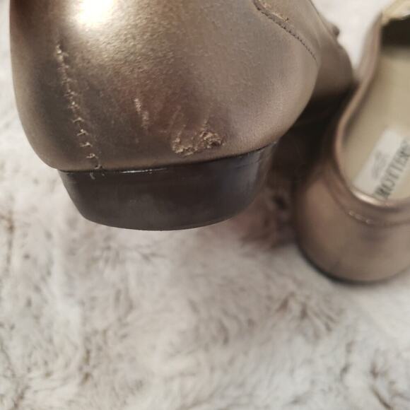 TROTTERS LEATHER GOLD PATCHWORK LOAFERS SIZE 7 - Picture 4 of 7